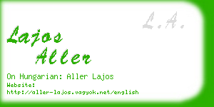 lajos aller business card